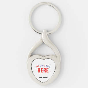 STYLISH MODERN CUSTOMIZABLE WHITE VERIFIED BRANDED KEYCHAIN
