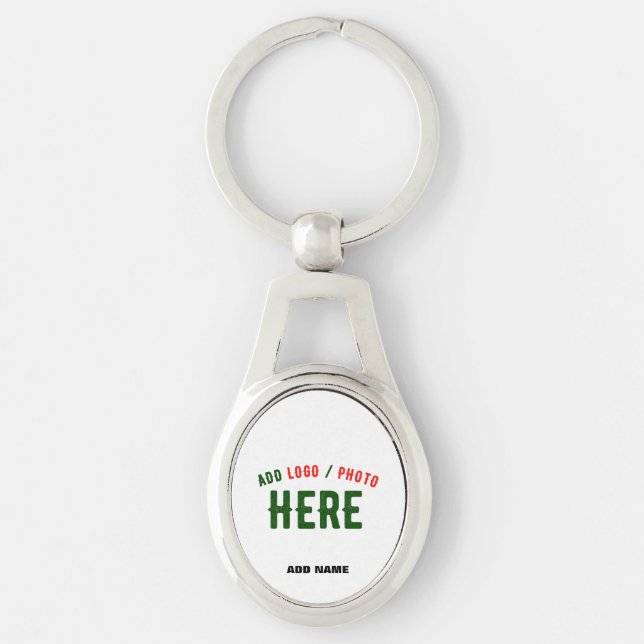 STYLISH MODERN CUSTOMIZABLE WHITE VERIFIED BRANDED KEYCHAIN (Front)
