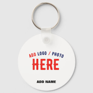STYLISH MODERN CUSTOMIZABLE WHITE VERIFIED BRANDED KEYCHAIN