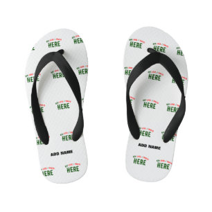 STYLISH MODERN CUSTOMIZABLE WHITE VERIFIED BRANDED KID'S FLIP FLOPS