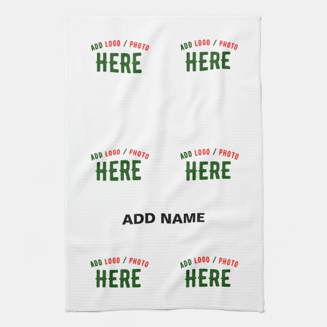 STYLISH MODERN CUSTOMIZABLE WHITE VERIFIED BRANDED KITCHEN TOWEL (Vertical)