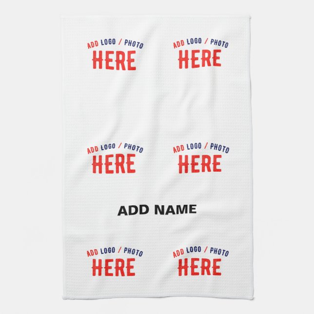 STYLISH MODERN CUSTOMIZABLE WHITE VERIFIED BRANDED KITCHEN TOWEL (Vertical)