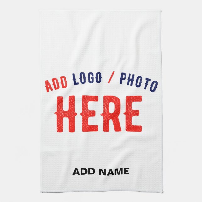 STYLISH MODERN CUSTOMIZABLE WHITE VERIFIED BRANDED KITCHEN TOWEL (Vertical)