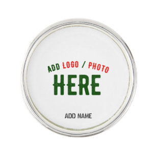 STYLISH MODERN CUSTOMIZABLE WHITE VERIFIED BRANDED LAPEL PIN
