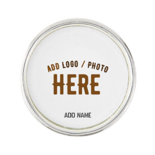 STYLISH MODERN CUSTOMIZABLE WHITE VERIFIED BRANDED LAPEL PIN