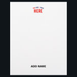 STYLISH MODERN CUSTOMIZABLE WHITE VERIFIED BRANDED LETTERHEAD<br><div class="desc">THIS IS A DESIGN FITTING FOR EVERYONE.YOU CAN CHANGE, RESIZE OR ADD LOGO, PHOTO, TEXT AND COLOURS THE WAY YOU LIKE.THANK YOU.</div>