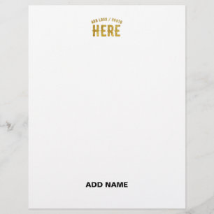 STYLISH MODERN CUSTOMIZABLE WHITE VERIFIED BRANDED LETTERHEAD
