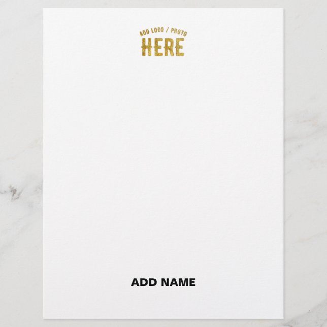 STYLISH MODERN CUSTOMIZABLE WHITE VERIFIED BRANDED LETTERHEAD (Front)