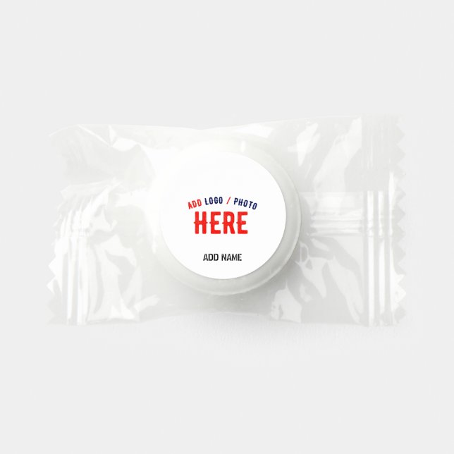 STYLISH MODERN CUSTOMIZABLE WHITE VERIFIED BRANDED LIFE SAVER® MINTS (Front)