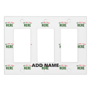 STYLISH MODERN CUSTOMIZABLE WHITE VERIFIED BRANDED LIGHT SWITCH COVER