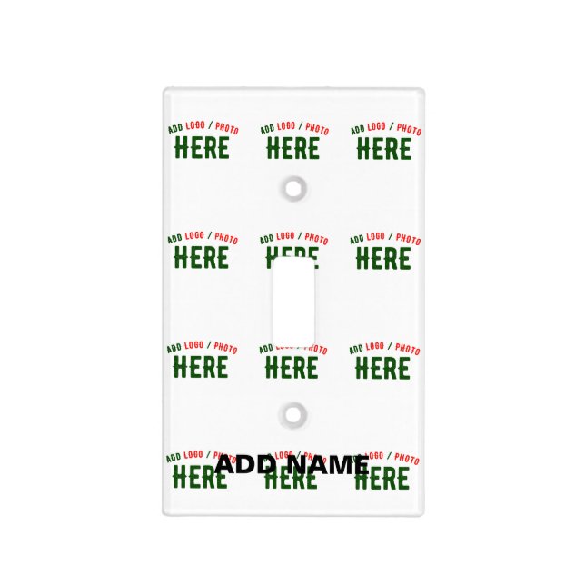 STYLISH MODERN CUSTOMIZABLE WHITE VERIFIED BRANDED LIGHT SWITCH COVER (Front)
