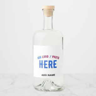 STYLISH MODERN CUSTOMIZABLE WHITE VERIFIED BRANDED LIQUOR BOTTLE LABEL
