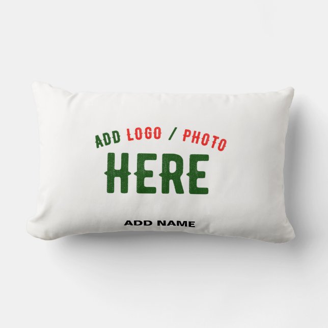 STYLISH MODERN CUSTOMIZABLE WHITE VERIFIED BRANDED LUMBAR PILLOW (Front)