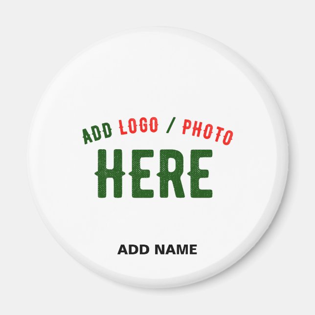 STYLISH MODERN CUSTOMIZABLE WHITE VERIFIED BRANDED MAGNET (Front)