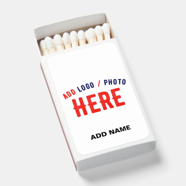 STYLISH MODERN CUSTOMIZABLE WHITE VERIFIED BRANDED MATCHBOXES (Front Open)