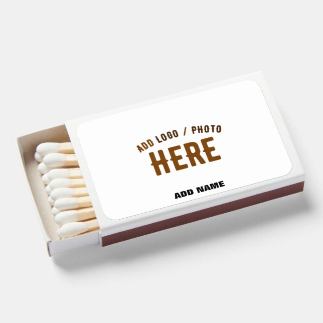 STYLISH MODERN CUSTOMIZABLE WHITE VERIFIED BRANDED MATCHBOXES (Front Open)