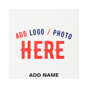 STYLISH MODERN CUSTOMIZABLE WHITE VERIFIED BRANDED METAL PRINT