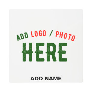 STYLISH MODERN CUSTOMIZABLE WHITE VERIFIED BRANDED METAL PRINT