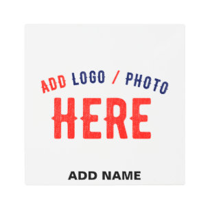 STYLISH MODERN CUSTOMIZABLE WHITE VERIFIED BRANDED METAL PRINT