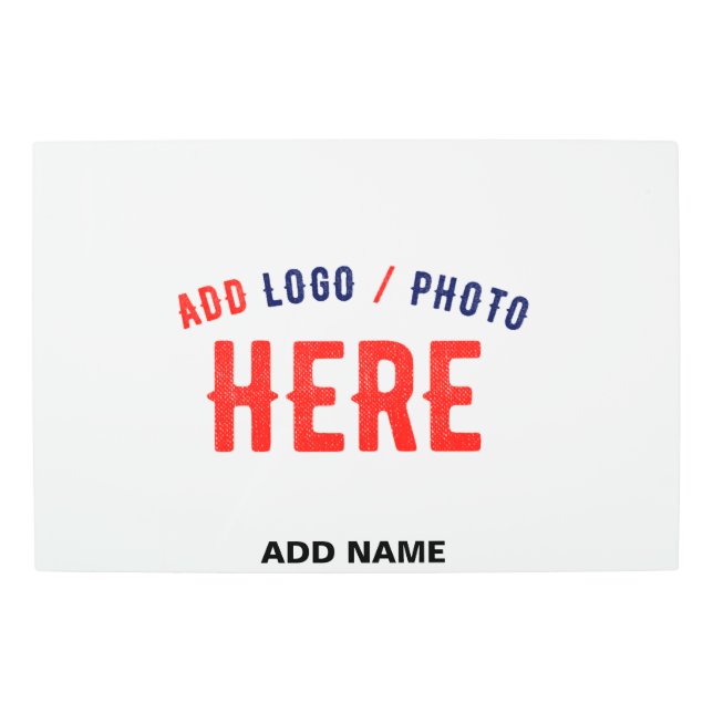 STYLISH MODERN CUSTOMIZABLE WHITE VERIFIED BRANDED METAL PRINT (Front)