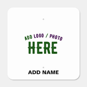 STYLISH MODERN CUSTOMIZABLE WHITE VERIFIED BRANDED METAL SIGN