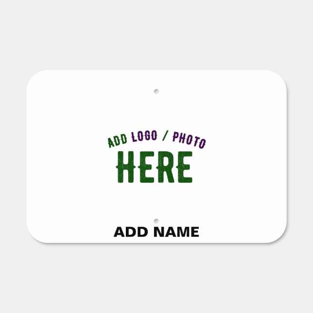 STYLISH MODERN CUSTOMIZABLE WHITE VERIFIED BRANDED METAL SIGN (Front)