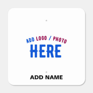 STYLISH MODERN CUSTOMIZABLE WHITE VERIFIED BRANDED METAL SIGN
