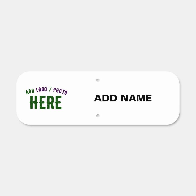STYLISH MODERN CUSTOMIZABLE WHITE VERIFIED BRANDED METAL SIGN (Front)