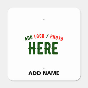 STYLISH MODERN CUSTOMIZABLE WHITE VERIFIED BRANDED METAL SIGN