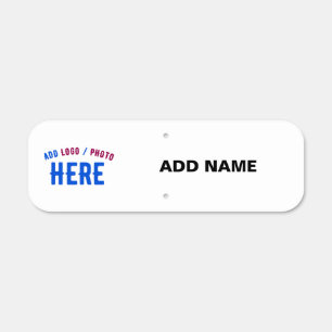 STYLISH MODERN CUSTOMIZABLE WHITE VERIFIED BRANDED METAL SIGN