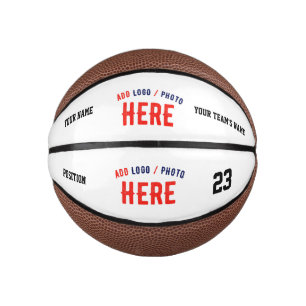 STYLISH MODERN CUSTOMIZABLE WHITE VERIFIED BRANDED MINI BASKETBALL