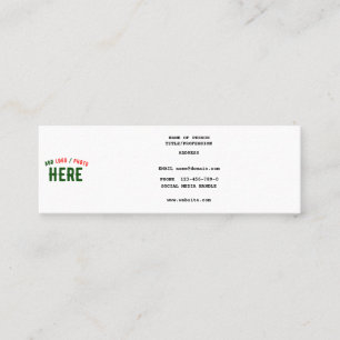 STYLISH MODERN CUSTOMIZABLE WHITE VERIFIED BRANDED MINI BUSINESS CARD