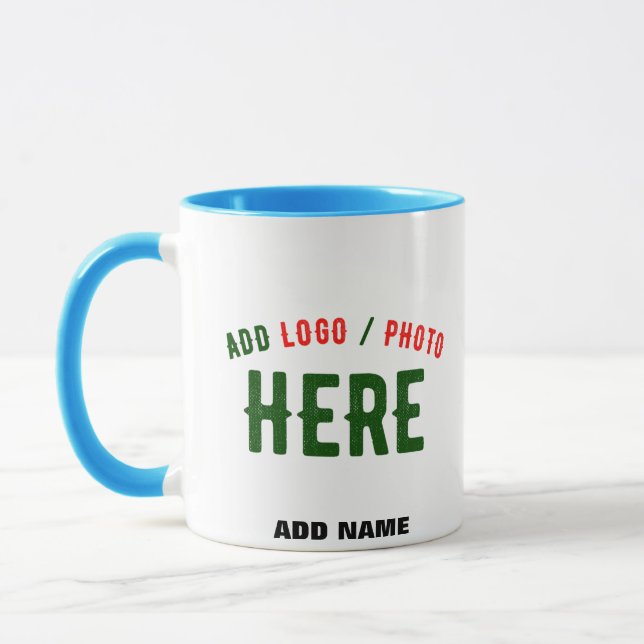 STYLISH MODERN CUSTOMIZABLE WHITE VERIFIED BRANDED MUG (Left)
