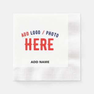 STYLISH MODERN CUSTOMIZABLE WHITE VERIFIED BRANDED NAPKINS