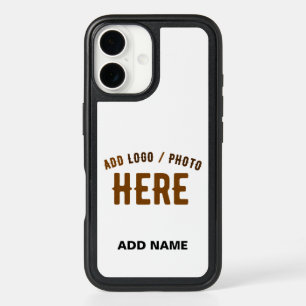 STYLISH MODERN CUSTOMIZABLE WHITE VERIFIED BRANDED iPhone 16 CASE