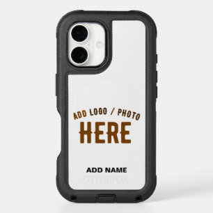 STYLISH MODERN CUSTOMIZABLE WHITE VERIFIED BRANDED iPhone 16 CASE