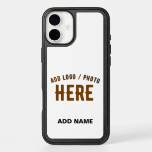 STYLISH MODERN CUSTOMIZABLE WHITE VERIFIED BRANDED iPhone 16 PLUS CASE