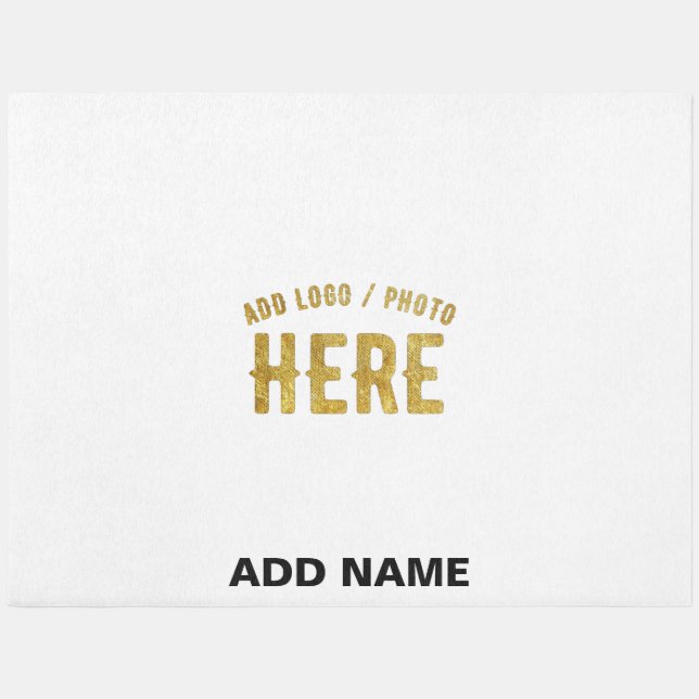 STYLISH MODERN CUSTOMIZABLE WHITE VERIFIED BRANDED OUTDOOR RUG (Front)