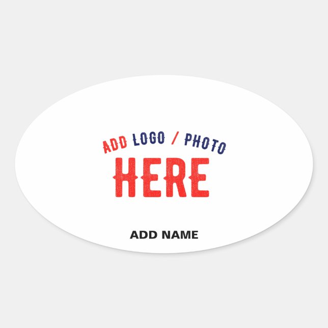 STYLISH MODERN CUSTOMIZABLE WHITE VERIFIED BRANDED OVAL STICKER (Front)