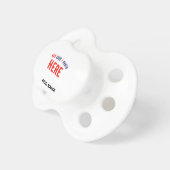 STYLISH MODERN CUSTOMIZABLE WHITE VERIFIED BRANDED PACIFIER (Front Right)