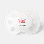 STYLISH MODERN CUSTOMIZABLE WHITE VERIFIED BRANDED PACIFIER (Front)