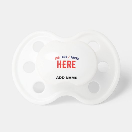 STYLISH MODERN CUSTOMIZABLE WHITE VERIFIED BRANDED PACIFIER (Front)