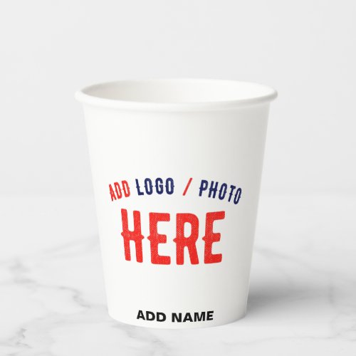 STYLISH MODERN CUSTOMIZABLE WHITE VERIFIED BRANDED PAPER CUPS