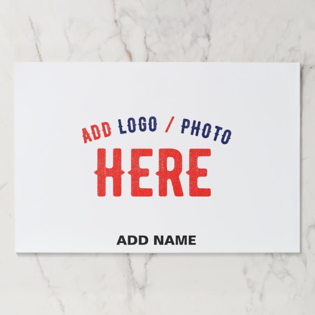 STYLISH MODERN CUSTOMIZABLE WHITE VERIFIED BRANDED PAPER PAD (Front)