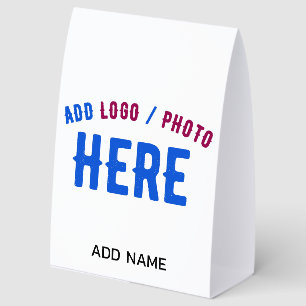 STYLISH MODERN CUSTOMIZABLE WHITE VERIFIED BRANDED PAPER TABLE TENT
