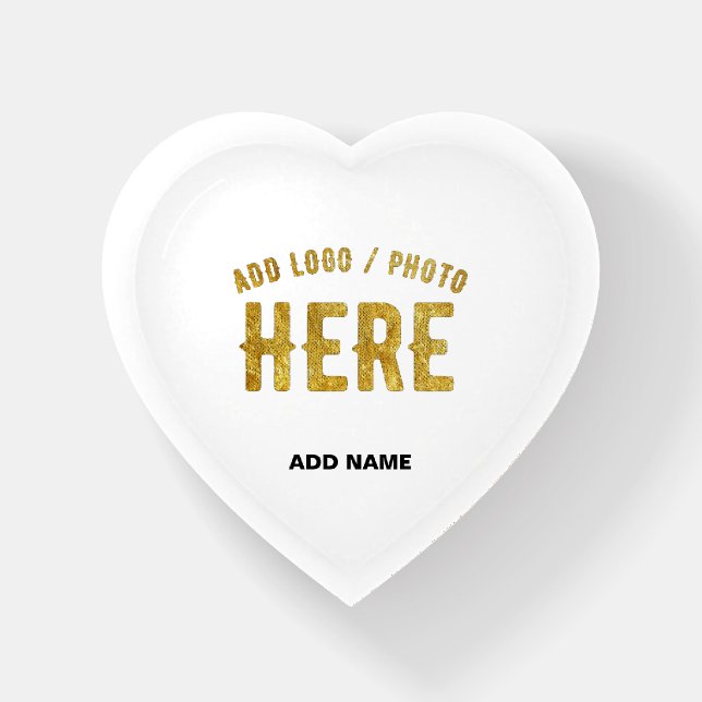 STYLISH MODERN CUSTOMIZABLE WHITE VERIFIED BRANDED PAPERWEIGHT (Front)