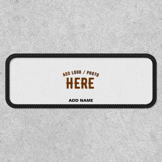STYLISH MODERN CUSTOMIZABLE WHITE VERIFIED BRANDED PATCH (Front)