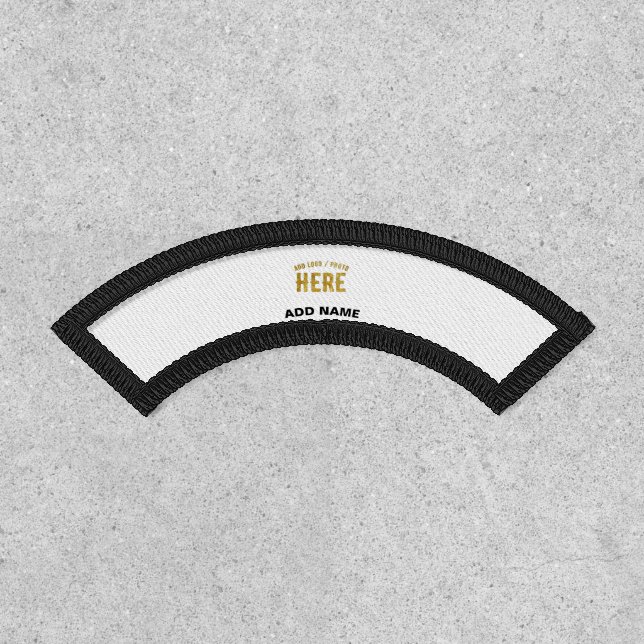 STYLISH MODERN CUSTOMIZABLE WHITE VERIFIED BRANDED PATCH (Front)