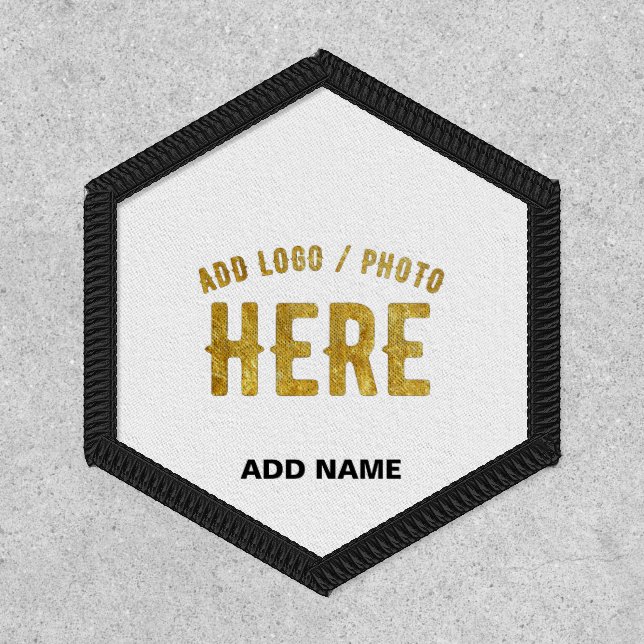 STYLISH MODERN CUSTOMIZABLE WHITE VERIFIED BRANDED PATCH (Front)