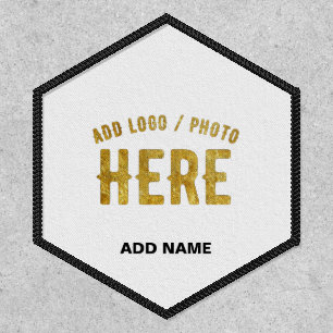 STYLISH MODERN CUSTOMIZABLE WHITE VERIFIED BRANDED PATCH